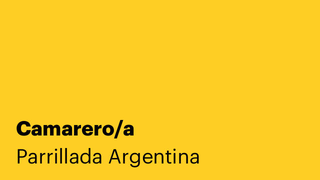 Camarero/a