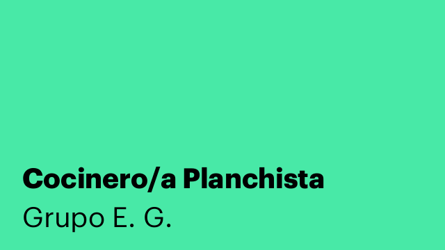 Cocinero/a Planchista