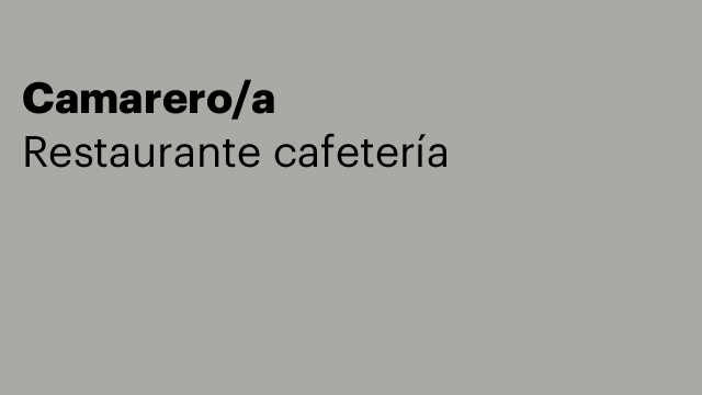 Camarero/a