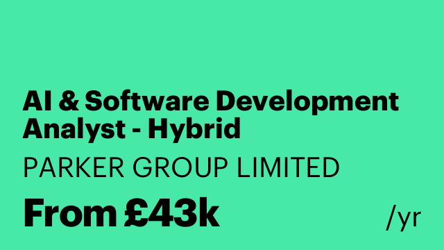 AI & Software Development Analyst - Hybrid