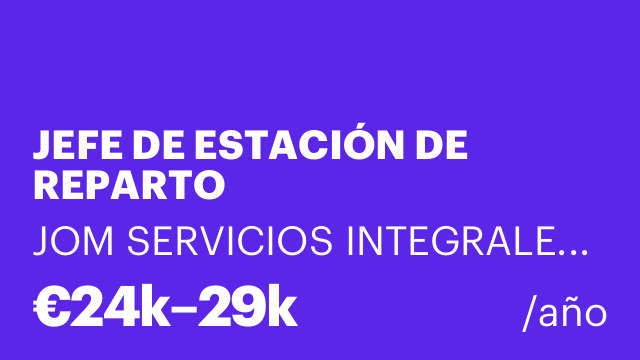 JEFE DE ESTACIÓN DE REPARTO