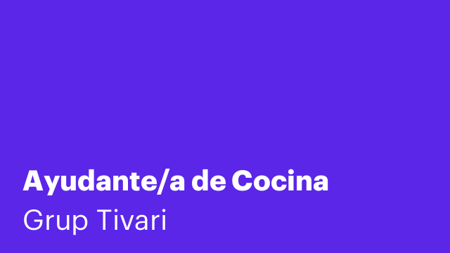 Ayudante/a de Cocina