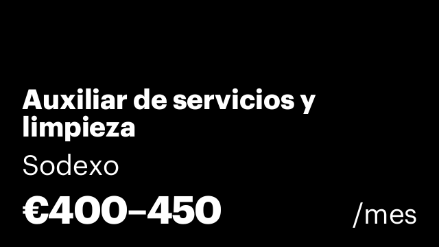 Auxiliar de servicios y limpieza