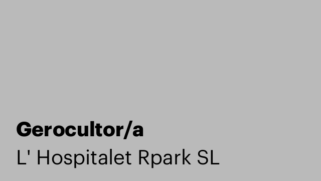 Gerocultor/a