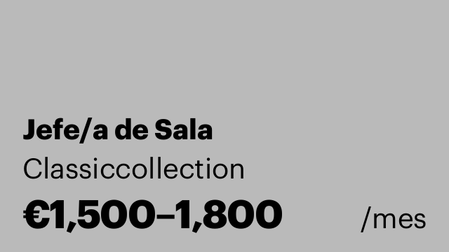 Jefe/a de Sala