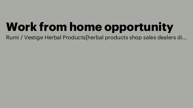 Work from home opportunity