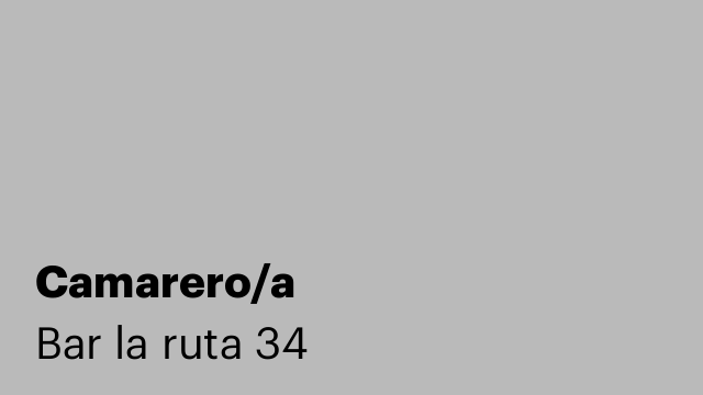 Camarero/a