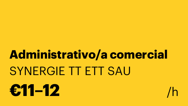 Administrativo/a comercial