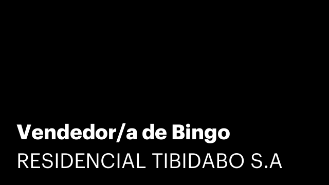 Vendedor/a de Bingo