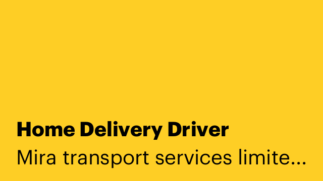 Home Delivery Driver