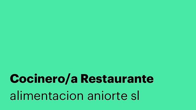 Cocinero/a Restaurante