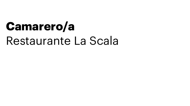 Camarero/a