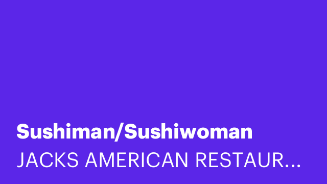 Sushiman/Sushiwoman