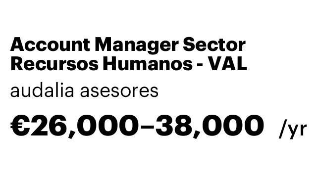 Account Manager Sector Recursos Humanos - VAL