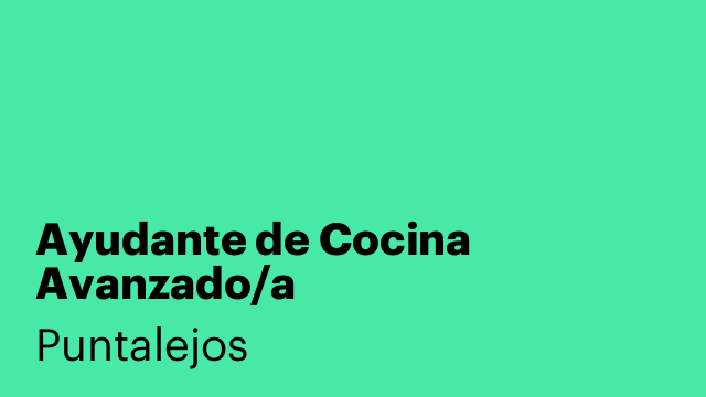 Ayudante de Cocina Avanzado/a