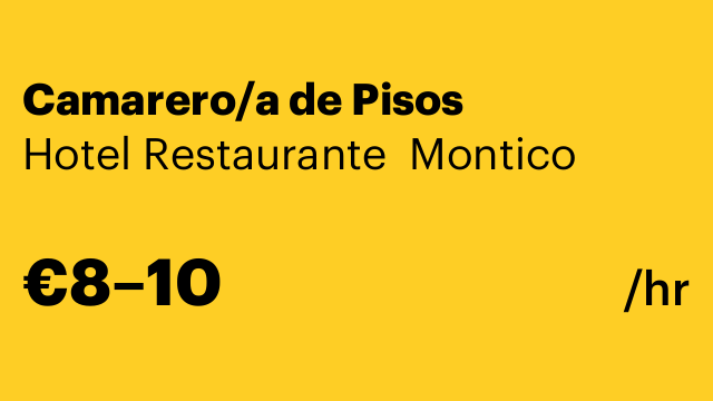 Camarero/a de Pisos