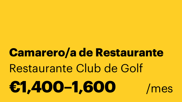 Camarero/a de Restaurante