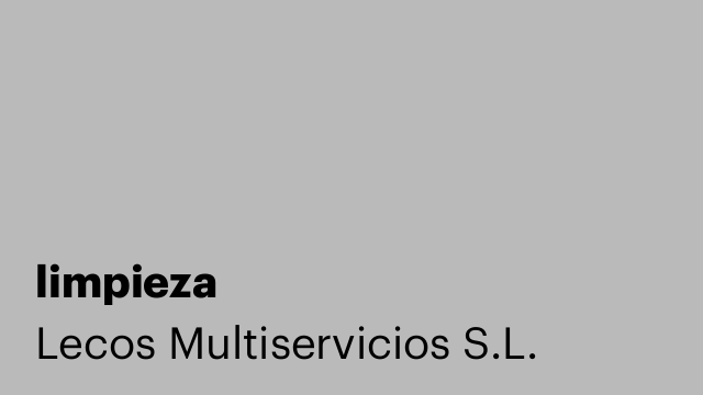 limpieza