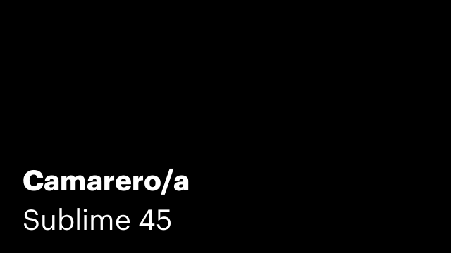 Camarero/a