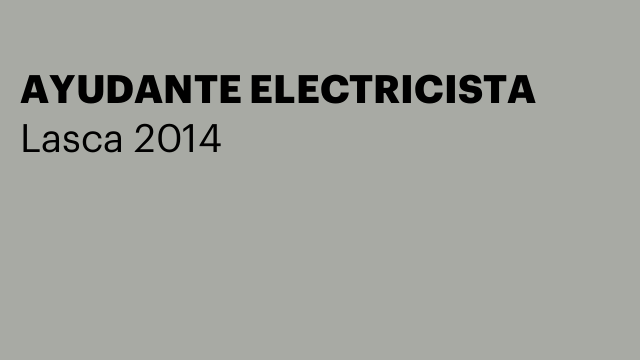 AYUDANTE ELECTRICISTA