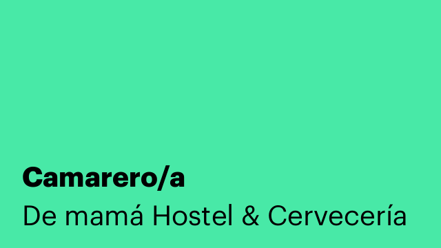 Camarero/a