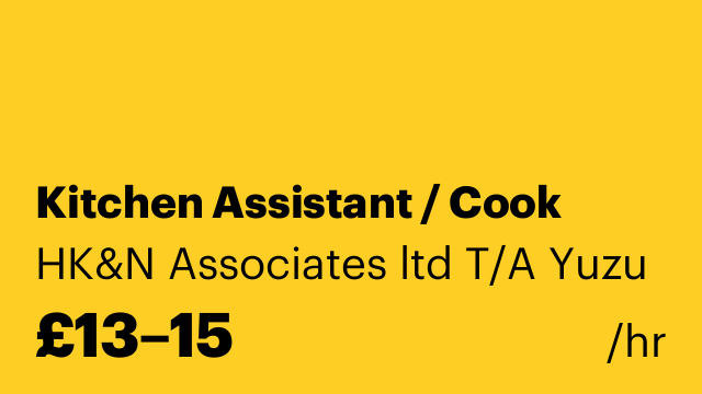 Kitchen Assistant / Cook