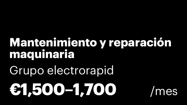 Mantenimiento y reparación maquinaria