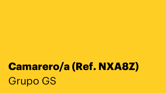 Camarero/a (Ref. NXA8Z)