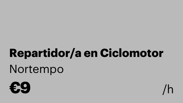 Repartidor/a en Ciclomotor