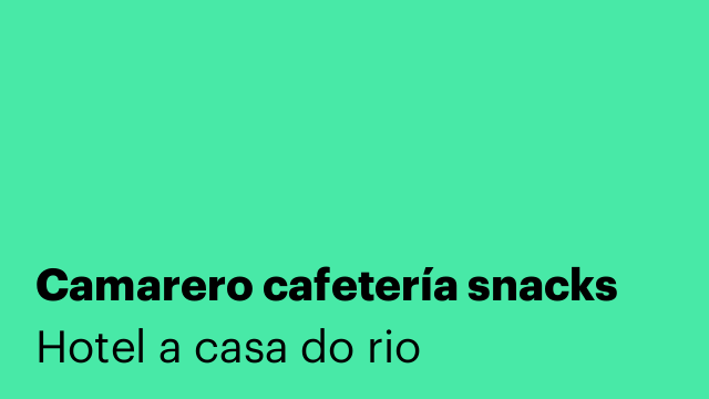 Camarero cafetería snacks