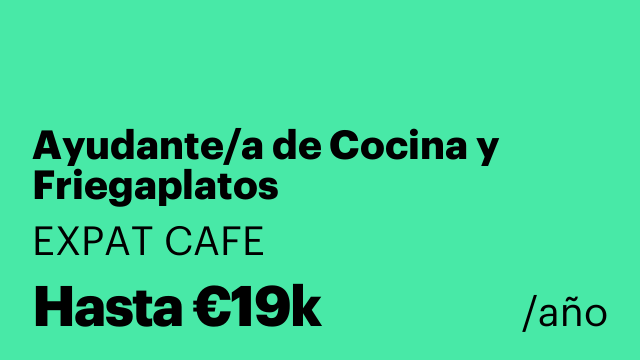 Ayudante/a de Cocina y Friegaplatos