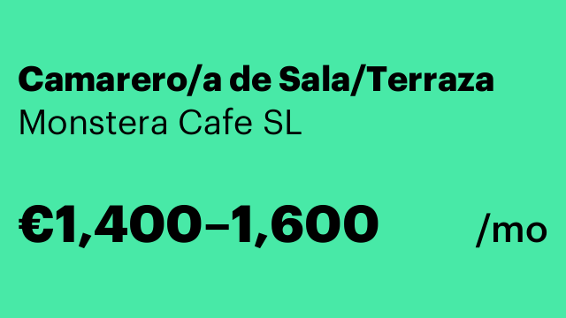 Camarero/a de Sala/Terraza
