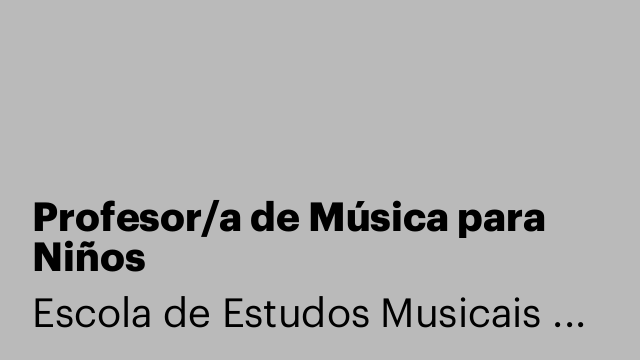 Profesor/a de Música para Niños