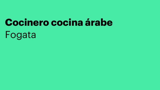 Cocinero cocina árabe