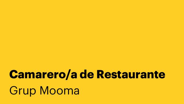 Camarero/a de Restaurante