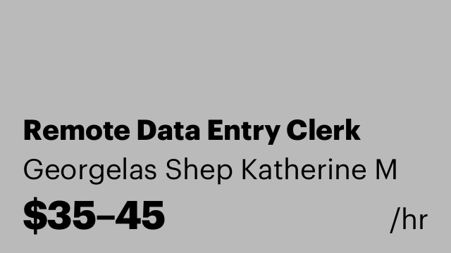 Remote Data Entry Clerk
