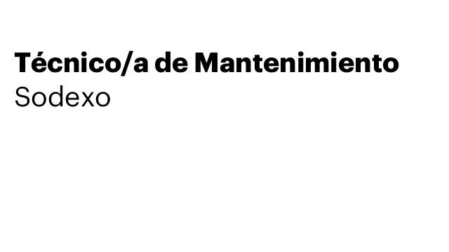 Técnico/a de Mantenimiento