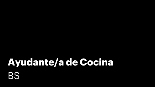 Ayudante/a de Cocina
