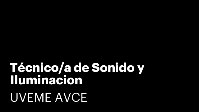 Técnico/a de Sonido y Iluminacion