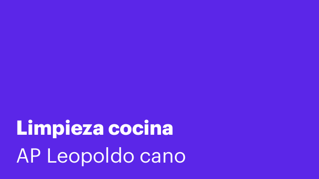 Limpieza cocina