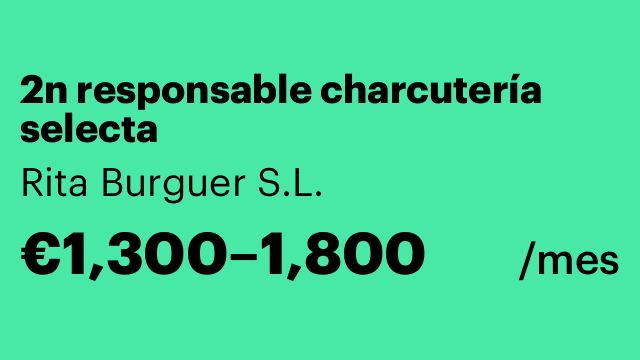 2n responsable charcutería selecta