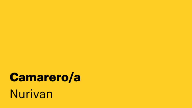 Camarero/a