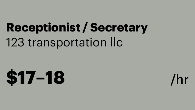 Receptionist / Secretary