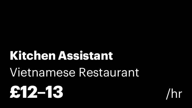 Kitchen Assistant