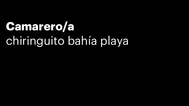 Camarero/a