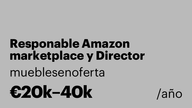Responable Amazon marketplace y Director operaciones