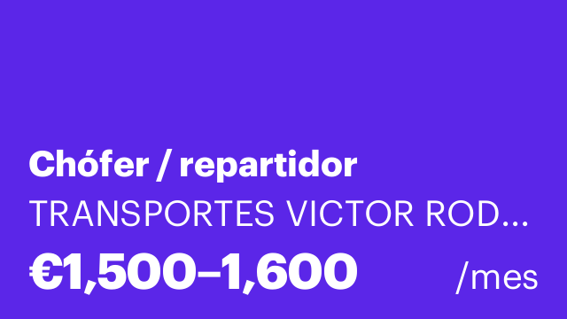 Chófer / repartidor