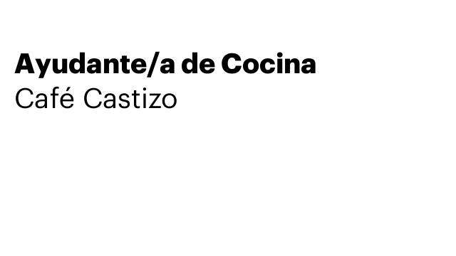 Ayudante/a de Cocina