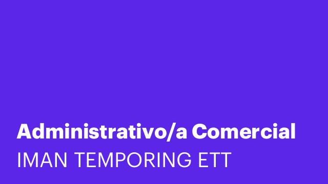 Administrativo/a Comercial