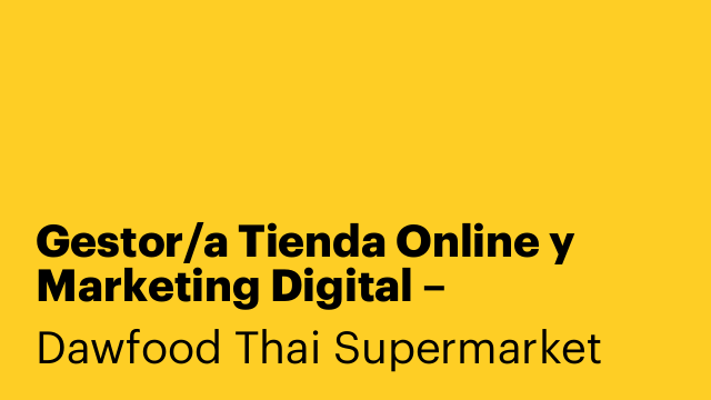 Gestor/a Tienda Online y Marketing Digital – Prestashop